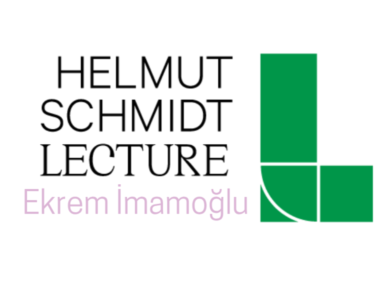 Titelbild der Helmut Schmidt Lecture 2024. Links: Ekrem İmamoğlu