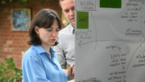 Workshop participant at flipchart