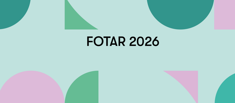 Fotar 2026 Schriftzug mit Formen