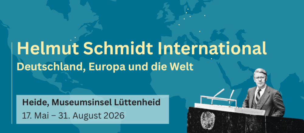 Logobild für die Ausstellung Helmut Schmidt International