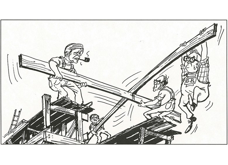 Caricature of Helmut Schmidt.