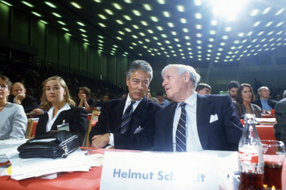 Björn Engholm and Helmut Schmidt in dialogue
