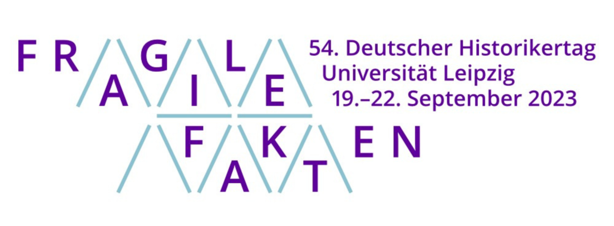 Logo vom Historikertag: "Fragile Fakten" 54. Deutscher Historikertag, Universität Leipzig, 19.-21. September 2023