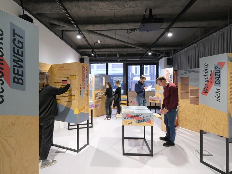 View into the exhibition space of the exhibition Where injustice begins