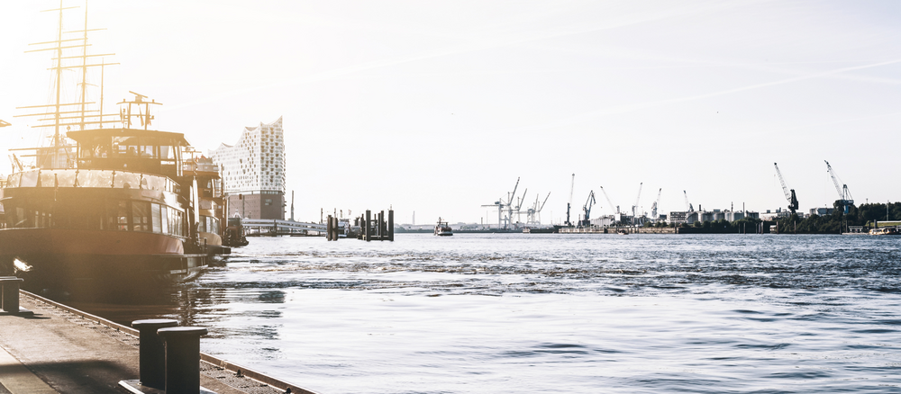 Ship in Hamburg harbour 