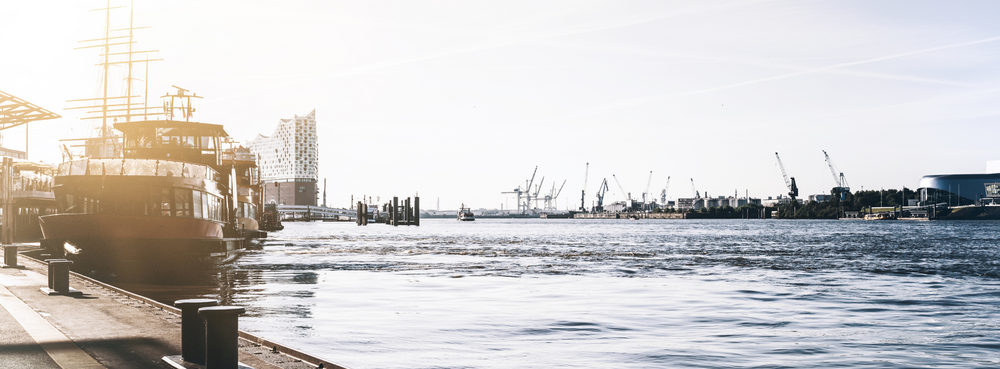 Ship in Hamburg harbour