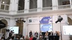 Blick auf das Panel der FOTAR-Konfernez mit Berend Diekmann, Adam S. Hersh, James Lewis, Tim Rühlig, Natalie Schnelle und Julia Friedlander 