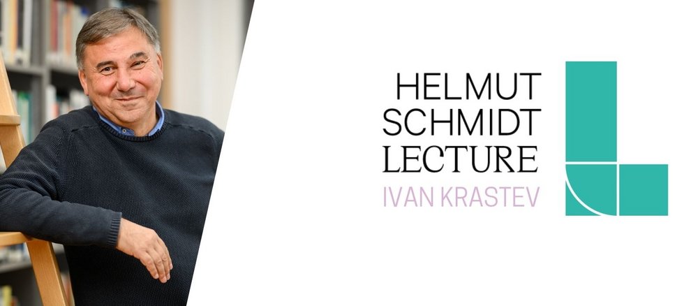 Speaker der Helmut Schmidt Lecture 2026 im November, Ivan Krastev. Daneben das Logo der Lecture, ein türkises „L“