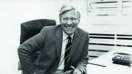 Picture of Helmut Schmidt sitting at a desk.