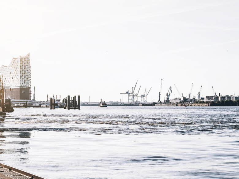 Ship in Hamburg harbour