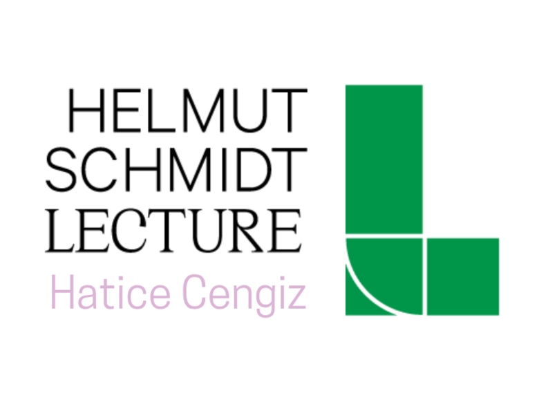 Header of Helmut Schmidt Lecture 2022. Left: Hatice Cangiz