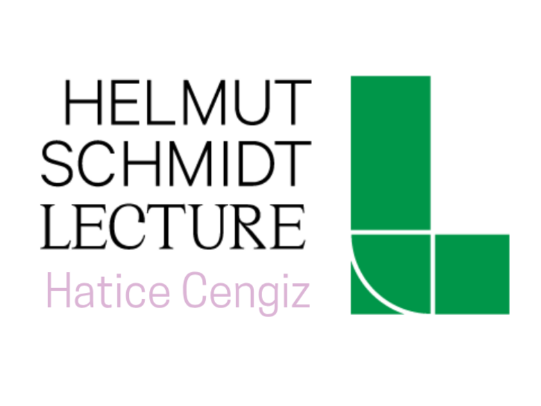Titelbild der Helmut Schmidt Lecture 2022. Links: Hatice Cangiz