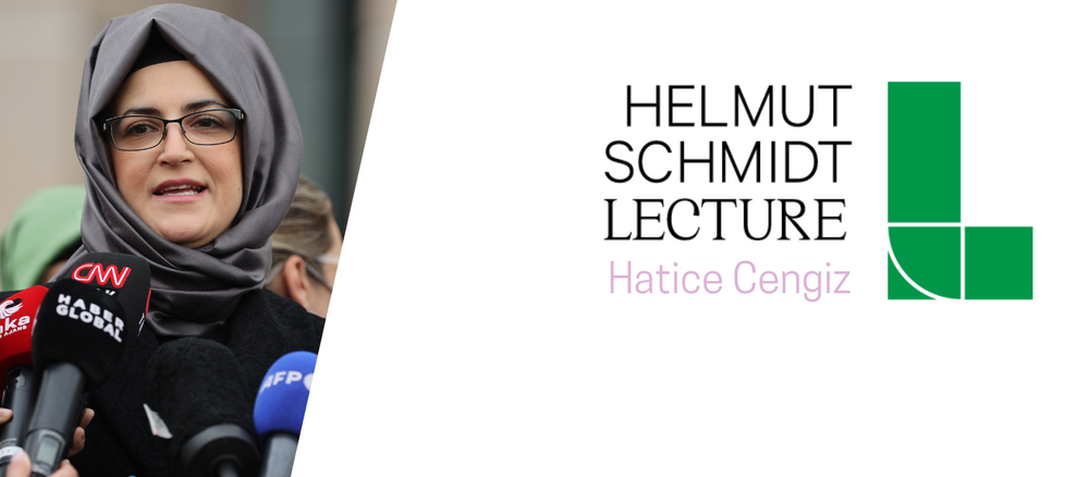 Header of Helmut Schmidt Lecture 2022. Left: Hatice Cangiz