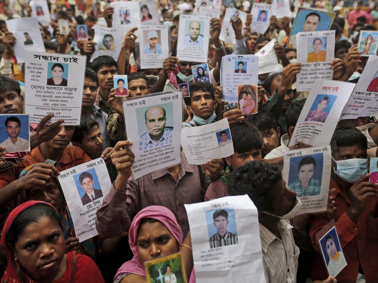 Protesters in Bangladesh.